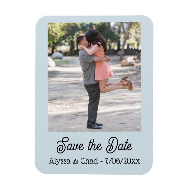 Ímã para salvar a data com foto personalizada (Vertical)
