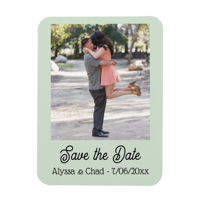 Ímã para salvar a data com foto personalizada (Vertical)