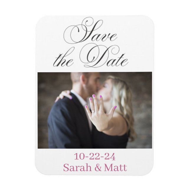 Ímã para salvar a data de praia com foto personali (Vertical)