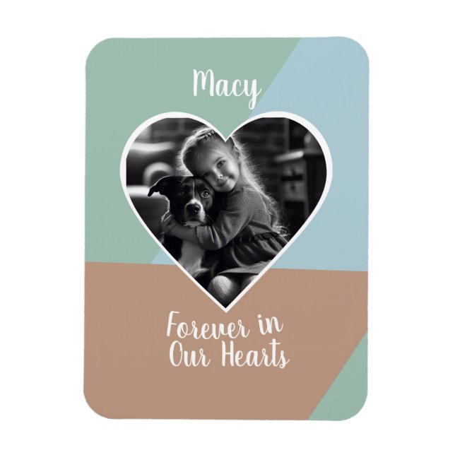 Ímã Para sempre em nosso coração, personalização de fo (Vertical)