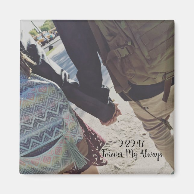 Imã Para sempre O meu ímã sempre quadrado (Frente)