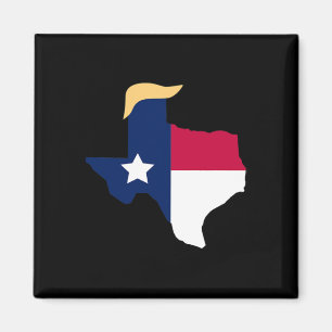 Imã Para Trump 2020 Election Texas Flag Trump Hair