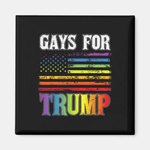 Imã Para Trump Lgbt Pride Gay Rainbow Flag Vote Republ