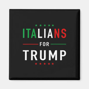 Imã Para Trump Tee Pro Trump Italiano Supporter