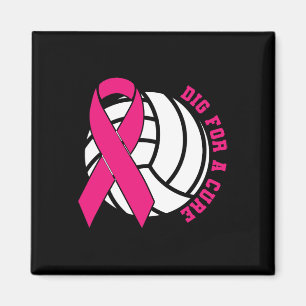 Imã Para um Cancer de mama puro rosa de vôlei