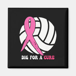 Imã Para um Cancer de mama puro rosa de vôlei