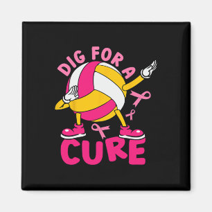 Imã Para Um Cancer De Voleibol Rosa De Cura