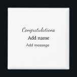 Imã Parabéns adicionam nome mensagem simples formando<br><div class="desc">Design</div>