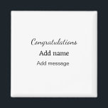 Imã Parabéns adicionam nome mensagem simples formando<br><div class="desc">Design</div>