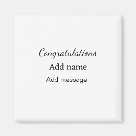 Imã Parabéns adicionam nome mensagem simples formando