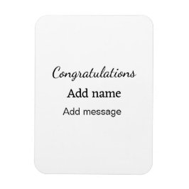 Ímã Parabéns adicionam nome mensagem simples formando