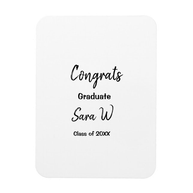 Ímã Parabéns classe de nome de ano de adição escola co (Vertical)