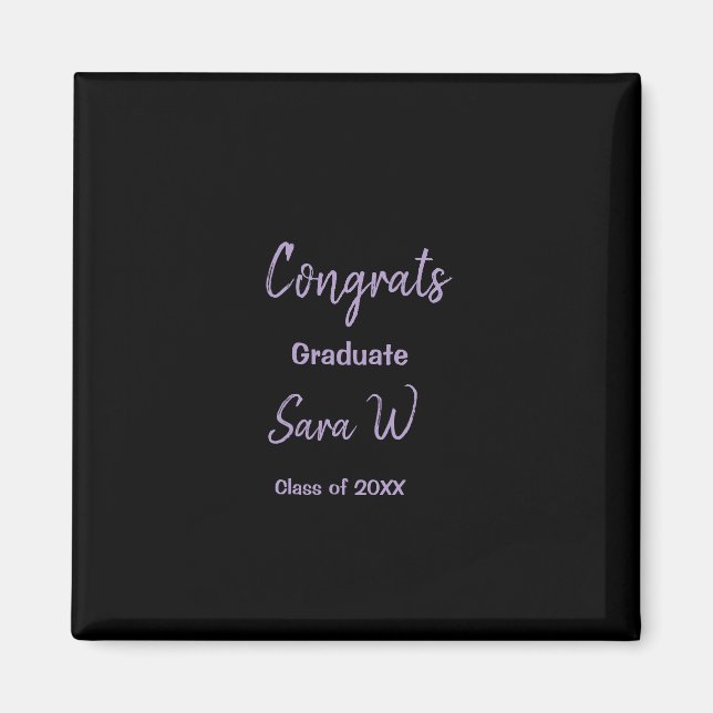 Imã Parabéns classe de nome de ano de adição escola co (Frente)