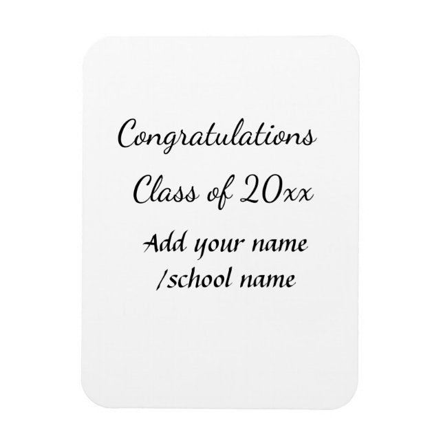 Ímã Parabéns classe de nome de ano de adição escola co (Vertical)