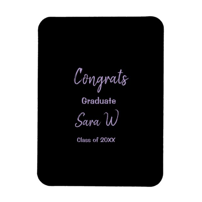 Ímã Parabéns classe de nome de ano de adição escola co (Vertical)