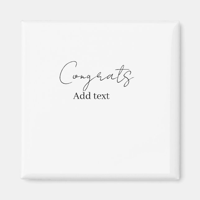 Imã Parabéns congratulações graduado nome data  (Frente)