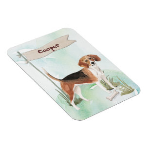 Ímã Parabéns de Beagle no Novo Cão