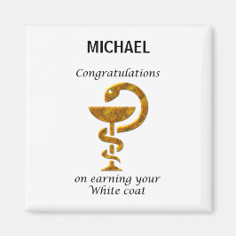 Imã Parabéns de Cerimônia de Casaco Branco da Farmácia