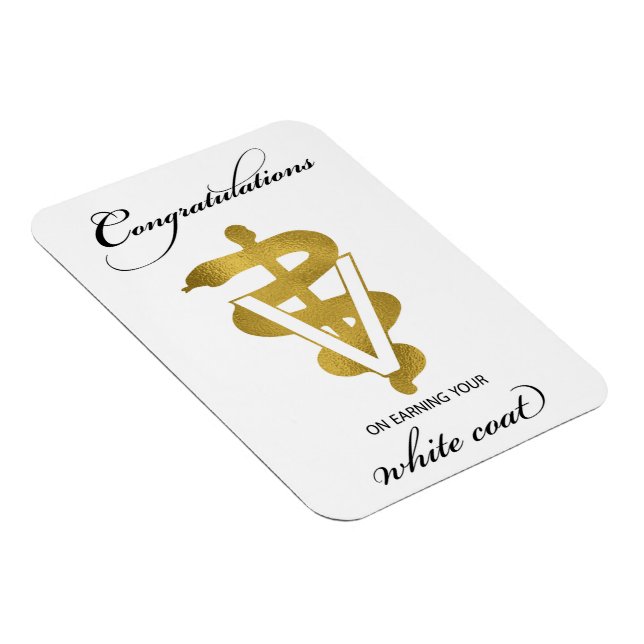 Ímã Parabéns de Cerimônia de Casaco Veterinária (Lado Direito)