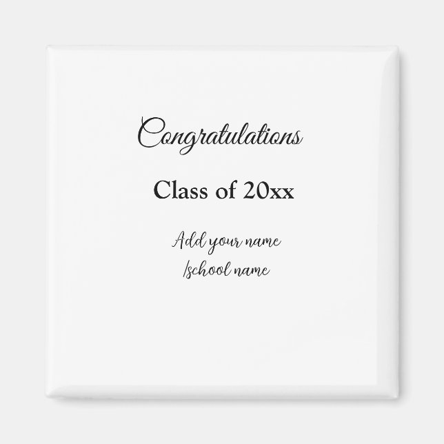 Imã Parabéns de graduação simples, adicionar classes m (Frente)