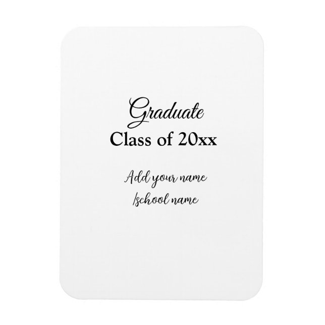 Ímã Parabéns de graduação simples, adicionar classes m (Vertical)