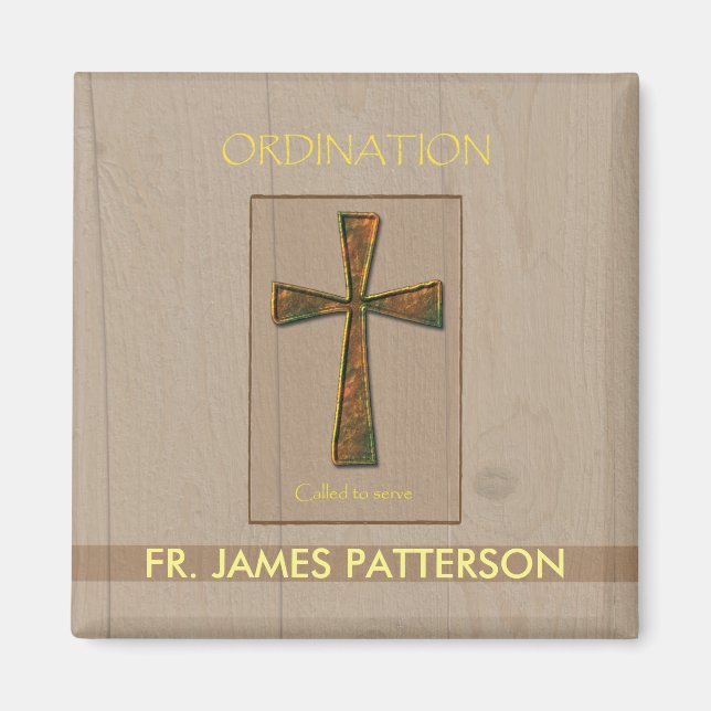 Imã Parabéns de ordenação geral, Design de metal C (Frente)