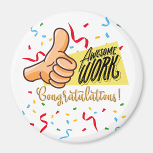 Imã parabéns de trabalho awsome