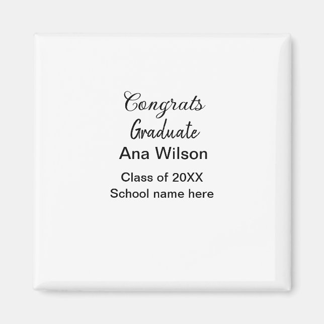 Imã parabéns formando adicionar nome classe ano (Frente)