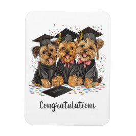 Ímã Parabéns Graduação Yorkshire Terrier Dogs