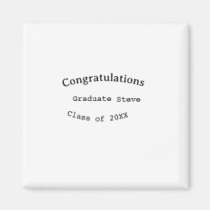 Imã Parabéns graduado nome turma de 20XX tipo w