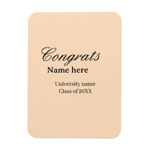 Ímã Parabéns graduado nome universidade turma de 20XX 