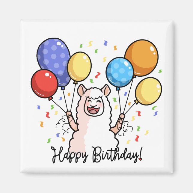 Imã Parabéns Llama (Frente)