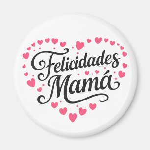 Imã Parabéns Mamãe Feliz Dia das Mães Caligrafia   