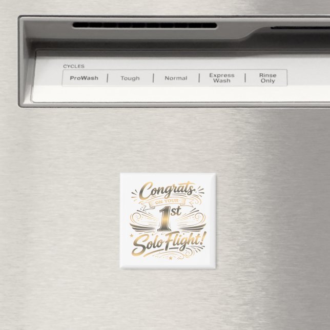Imã Parabéns pelo seu 1º Voo Solo (In Situ (Dishwasher))