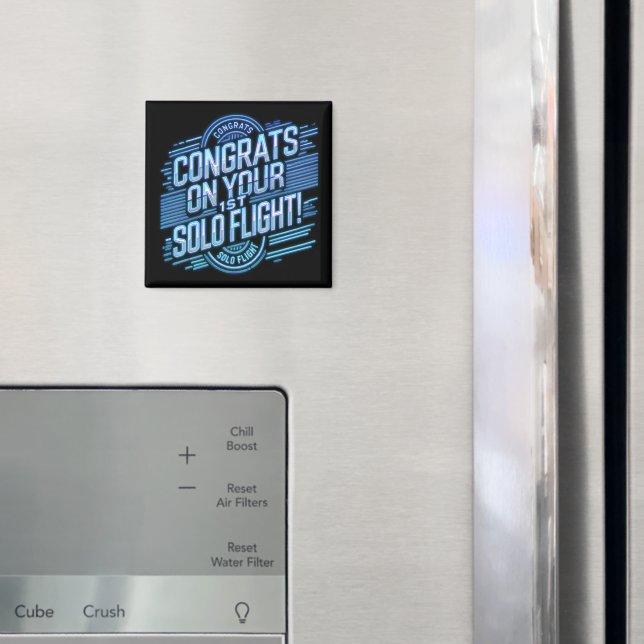 Imã Parabéns pelo seu voo Solo de 1rua (In Situ (Fridge))