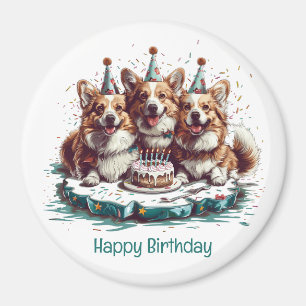 Imã Parabéns Pembroke Welsh Corgi Dogs