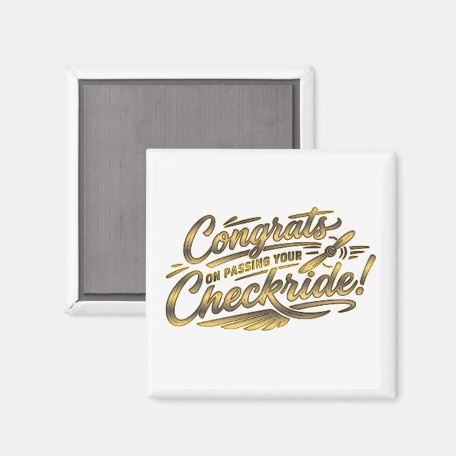 Imã Parabéns por passar na sua checkride! (Front/Back)