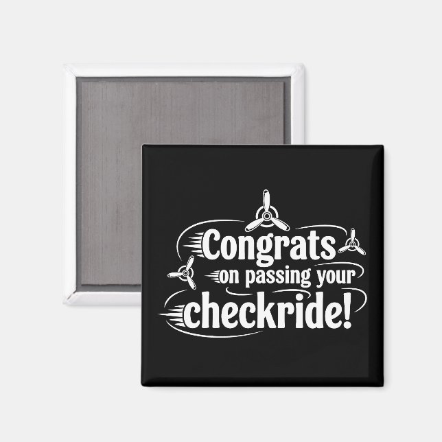 Imã Parabéns por passar na sua checkride! (Front/Back)