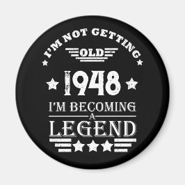 Imã Paradeiro branco preto personalizado, 75 anos