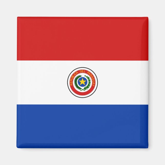 Imã Paraguai Flag Magnet (Frente)