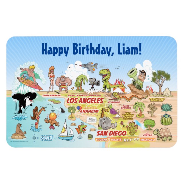 Ímã Paraíso SoCal Personalizado (Horizontal)