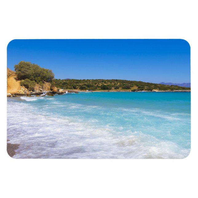 Ímã Paraíso Tropical de Praia Exótica (Horizontal)