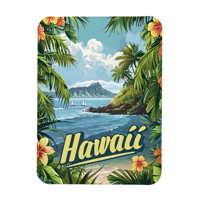 Ímã Paraíso Tropical: Sangue Costeiro do Havaí (Vertical)
