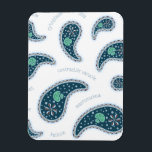 Ímã Paramecia Paisley Protozoide Biology Science<br><div class="desc">Este design é feito de desenhos de paramecia cílios completos,  vacúolos contráteis em forma de flores e organelas e nomes para partes desse organismo. Perfeito para nerd e fãs de ciência,  este design bonito é uma forma encantadora de introduzir a biologia na vida cotidiana.</div>