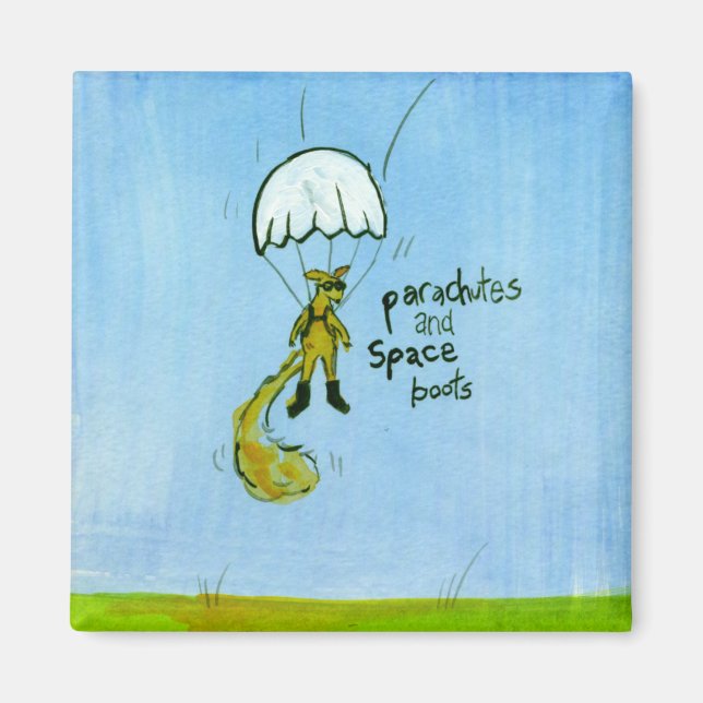 Imã Paraquedas e SpaceBoots (Frente)