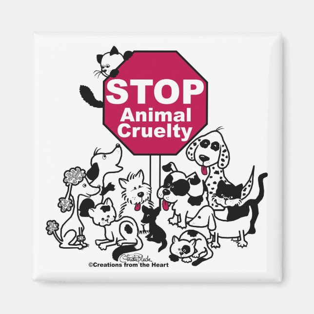 Imã Parar a crueldade dos animais (Frente)