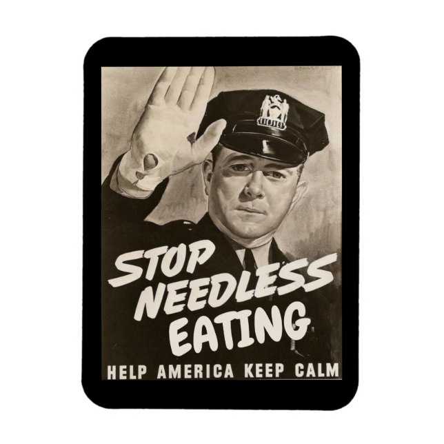 Ímã Parar de comer (Vertical)