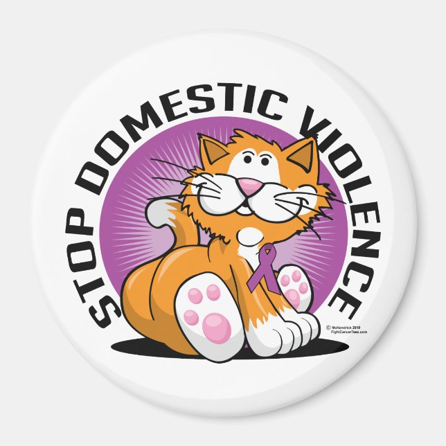 Imã Parar Gato de Violência Doméstica (Frente)