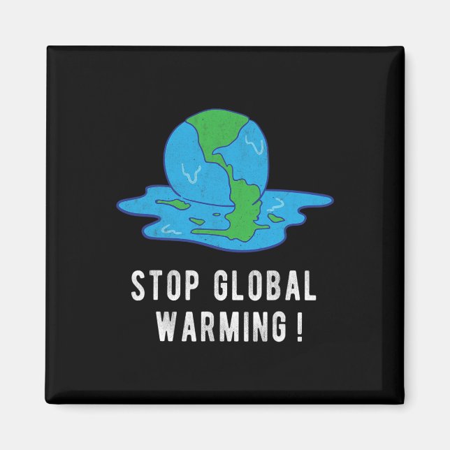 Imã Parar Glol Aquecendo Mudanças Climáticas Dia da Te (Frente)