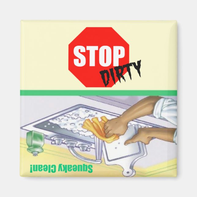 Imã Parar Sinal Limpo Indicador Sujo Magneta da Lava d (Frente)